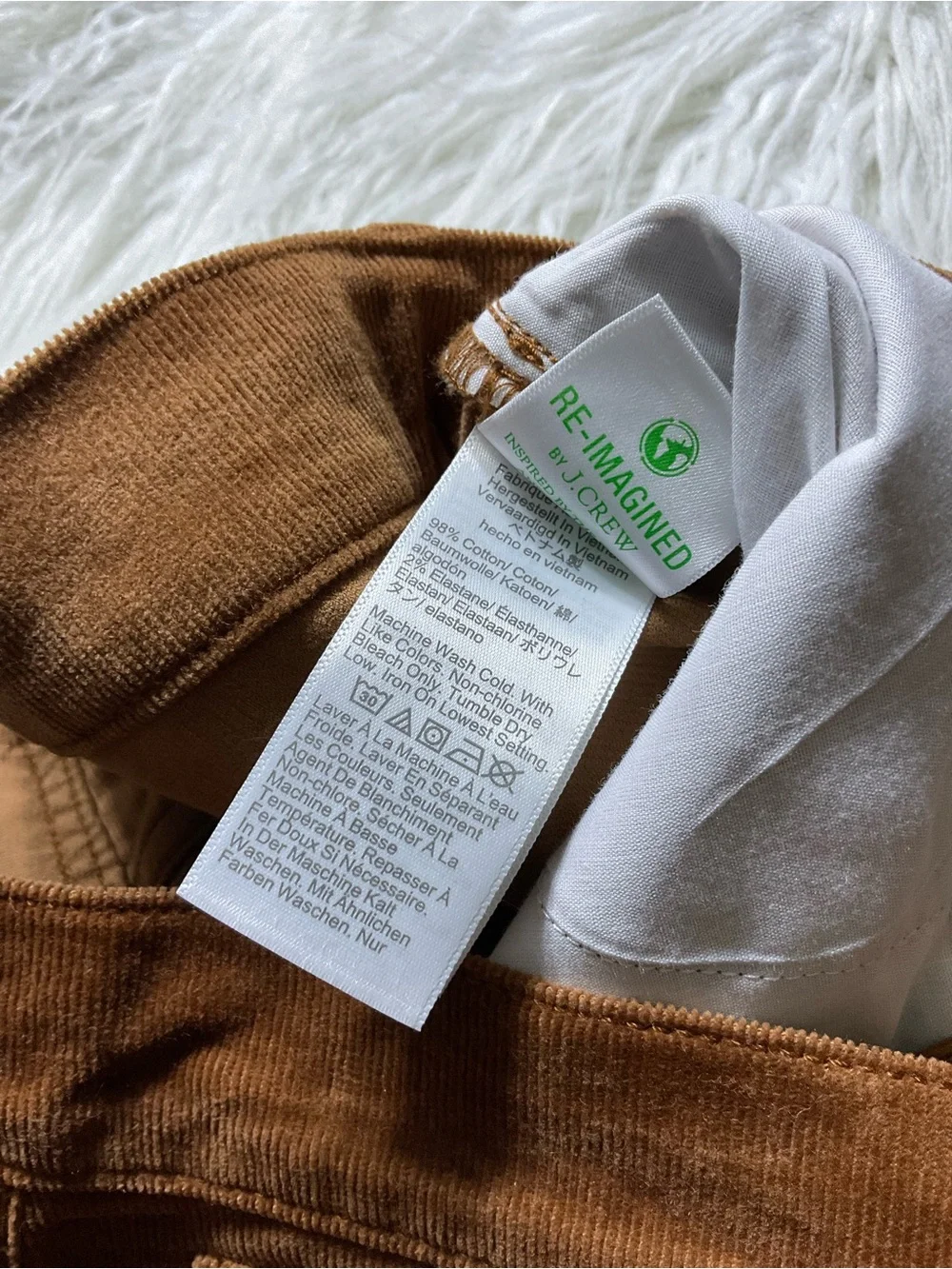 J Crew corduroy full-length essential straight pant